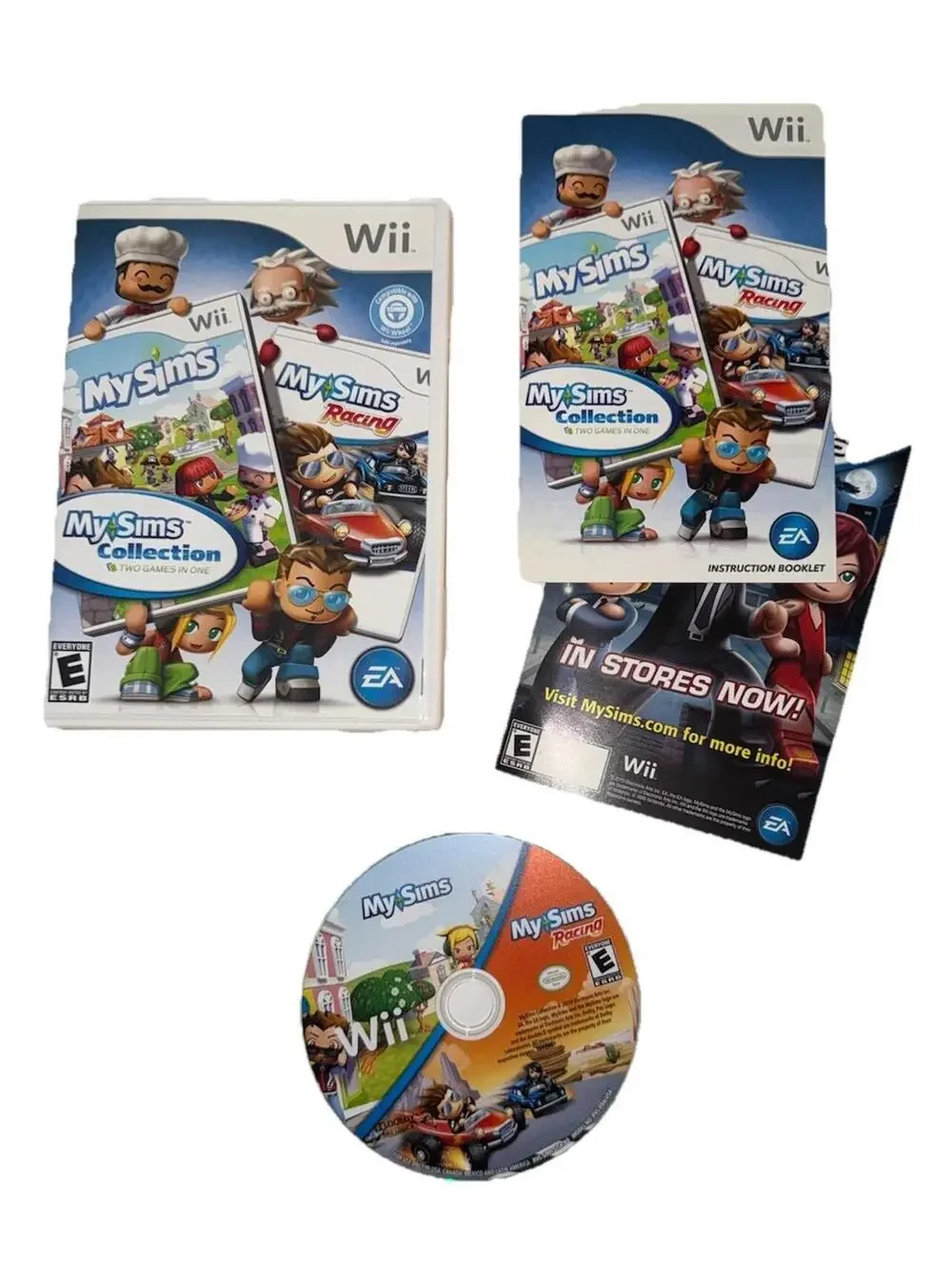 My Sims Collection - My Sims & Racing, 2 Games In 1 (Nintendo Wii) CIB, Complete